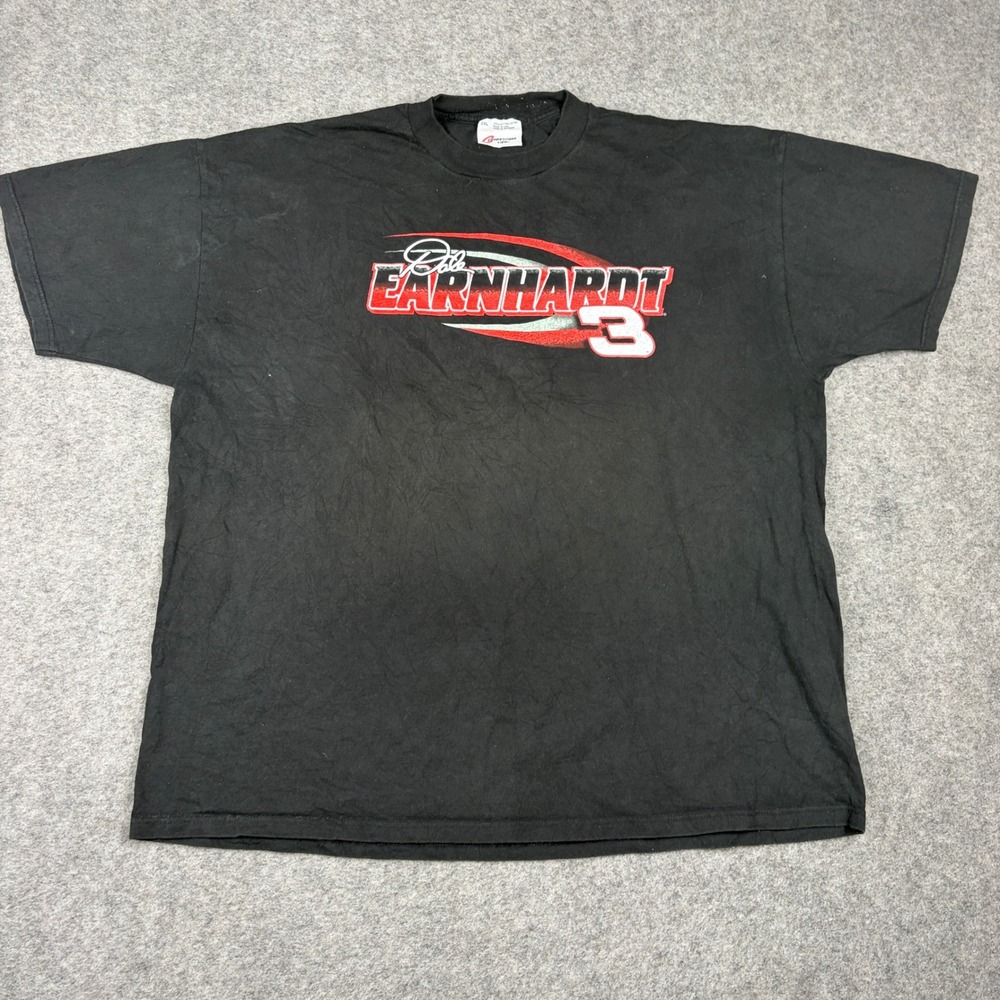 Y2K Competitors View Dale Earnhardt T Shirt Mens 2XL Black Nascar Racing Graphic